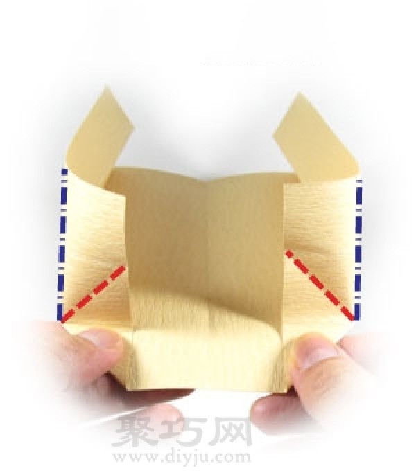 Simple folding method of origami double bed