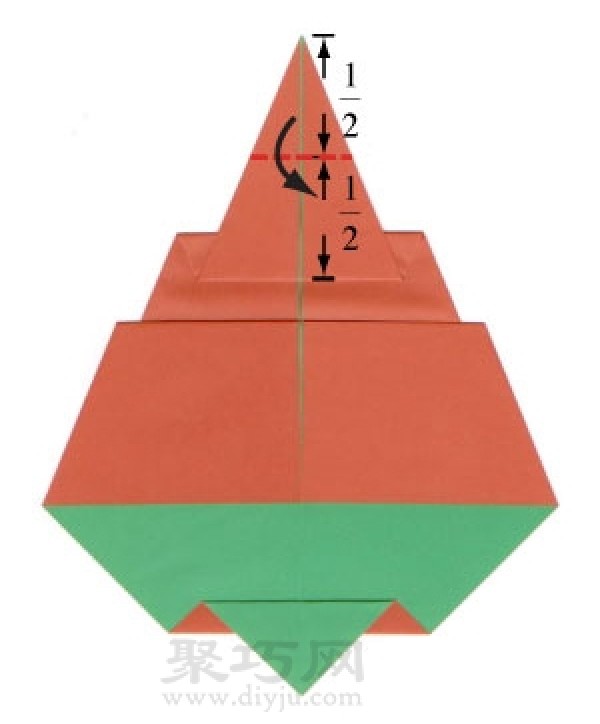 Simple origami three-dimensional puppy folding method