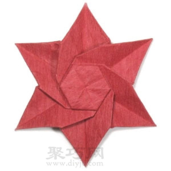 Origami Poinsettia Flower Illustration