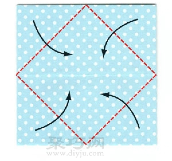 Illustration of the steps for folding southeast, northwest and northwest when I was a child