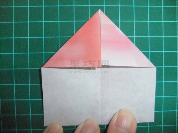 Step by step diagram of origami small house Folding paper house with chimney