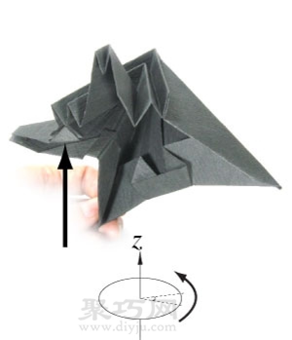 Illustrated tutorial on handmade origami invisible airplane