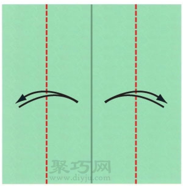 Illustration of simple folding methods of origami house