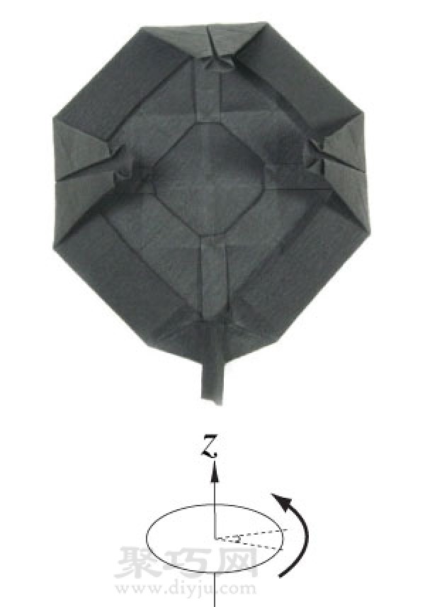 How to fold an origami flying saucer