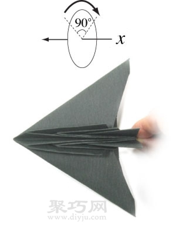 Illustrated tutorial on handmade origami invisible airplane