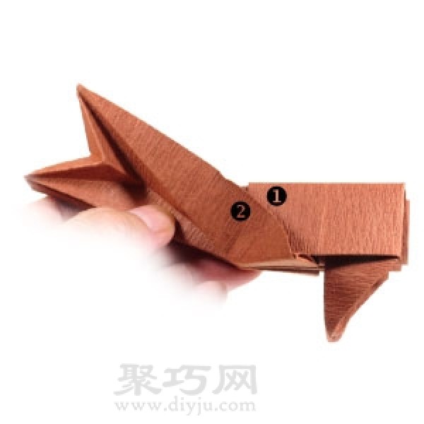 How to make origami three-dimensional reindeer