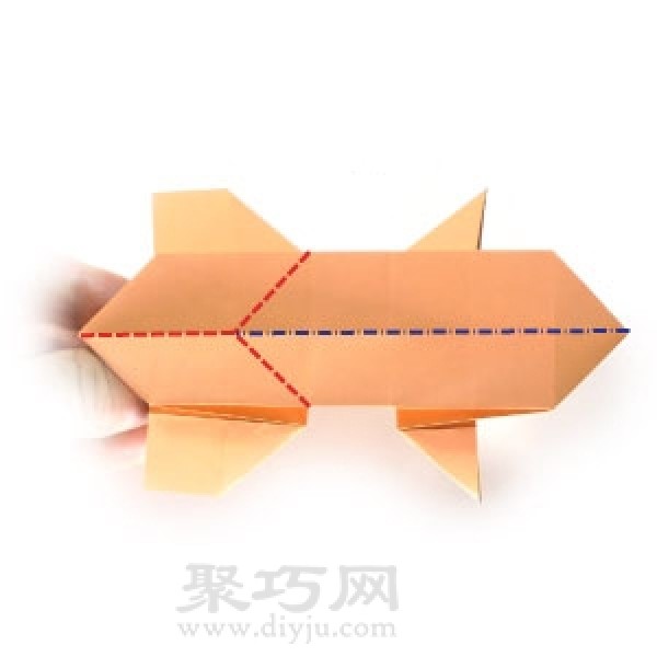 Learn to make origami three-dimensional standing puppy step by step