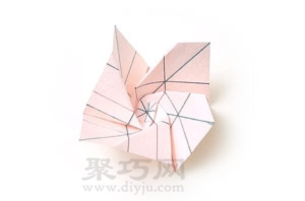 Rose Origami Steps Illustration