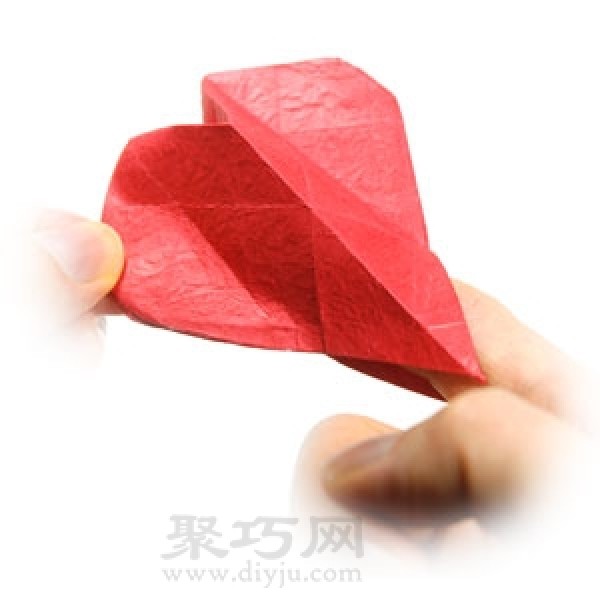 3D origami heart simple illustration