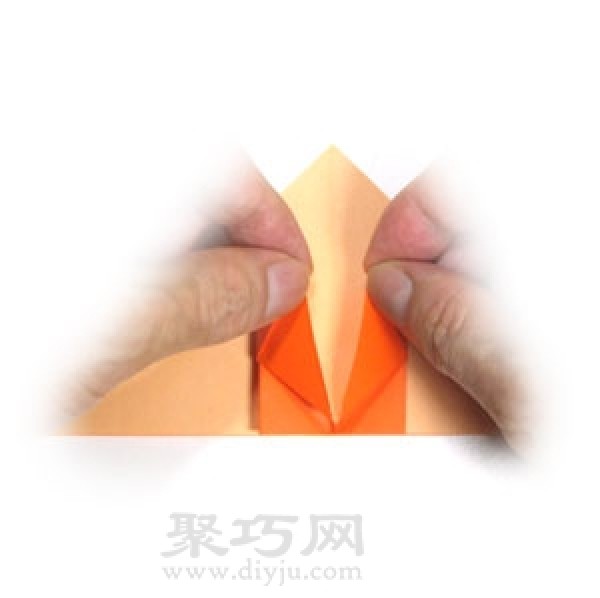 Manual origami seven-story pagoda tutorial illustration