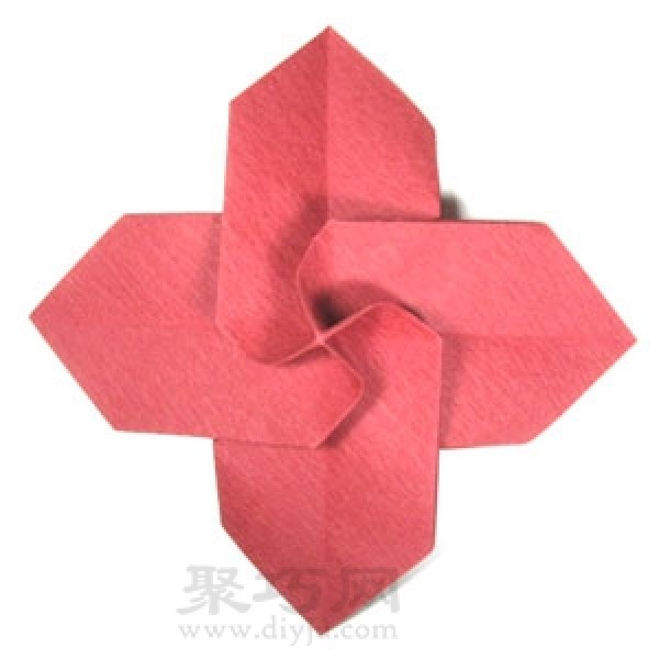 How to fold poinsettia flower origami