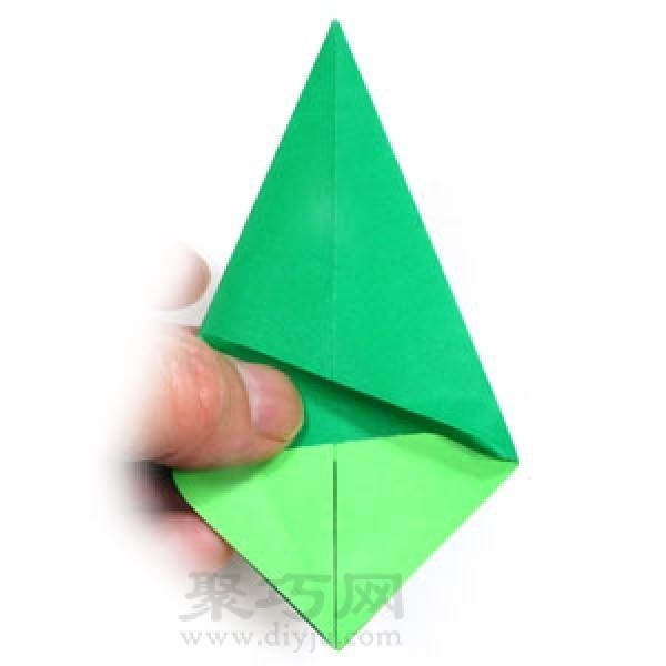 Basic origami folding method: reverse leaf folding