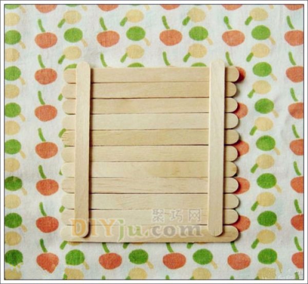 Ice cream stick handmade ornament hanging board, popsicle stick diy key hanging board