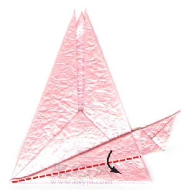 Simple folding method of paper cranes Step by step illustration of folding paper cranes