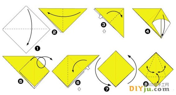 Very interesting chicken origami illustration