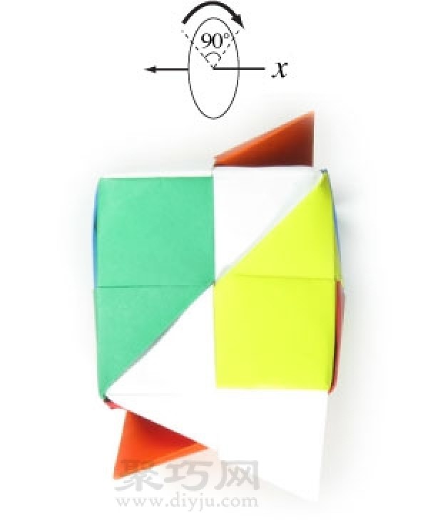 How to fold a three-dimensional paper Rubiks Cube? Illustrated tutorial on Rubiks Cube origami method