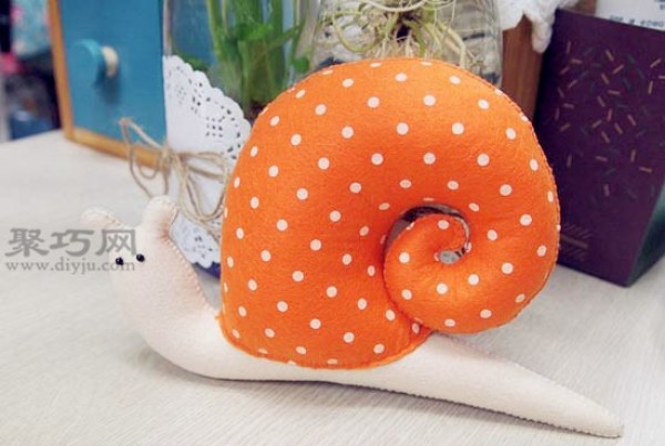 Fabric animal making tutorial 6 steps to sew a fabric snail