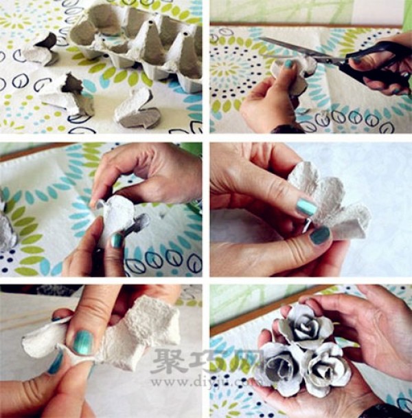 Egg tray diy valentine roses egg carton handmade collection