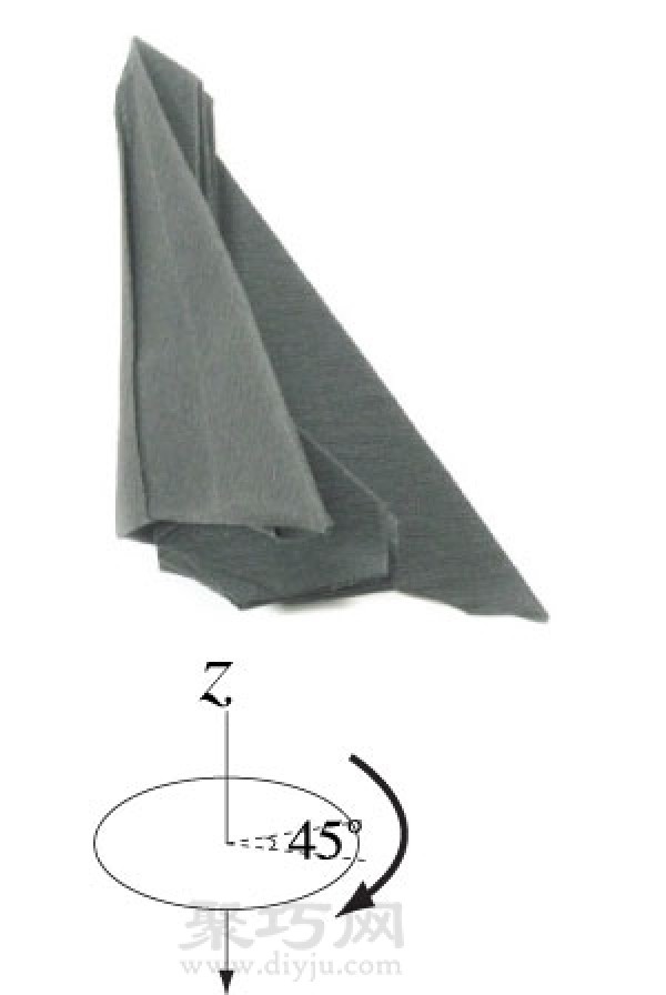 Illustrated tutorial on handmade origami invisible airplane