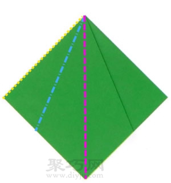 Basic origami folding method: sharp angle folding