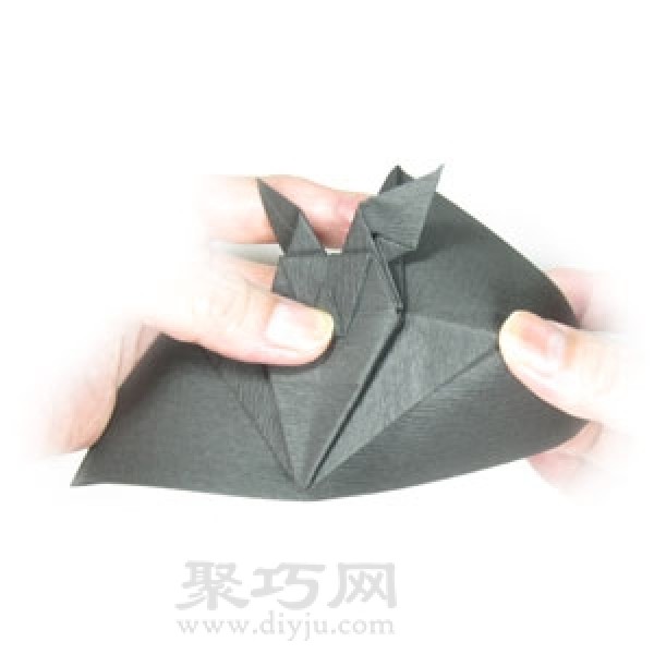 Origami bat tutorial illustration