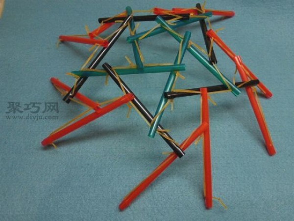 Tutorial on making polyhedral rubber band toy balls, a different craft fun