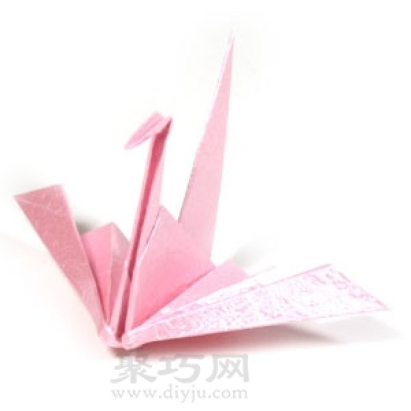 Simple folding method of paper cranes Step by step illustration of folding paper cranes