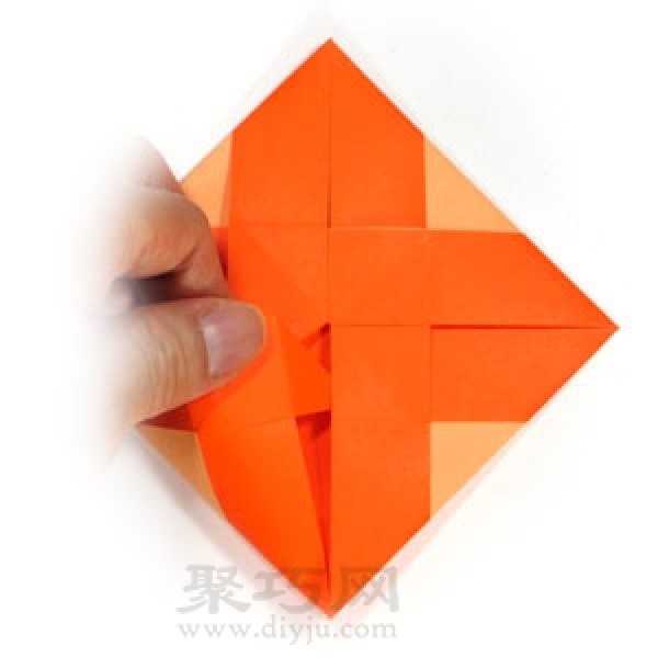 How to fold an origami flower-shaped envelope