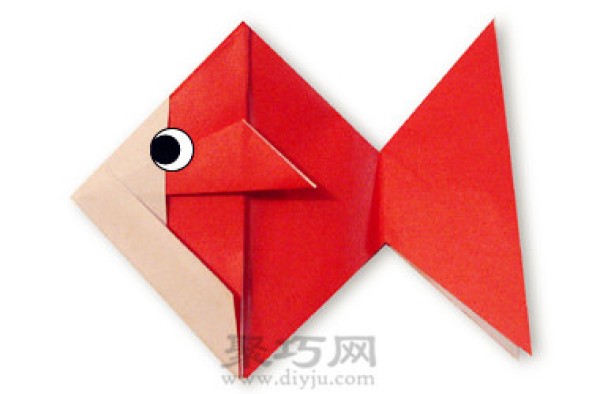 Simple and easy handmade origami tutorial for goldfish origami