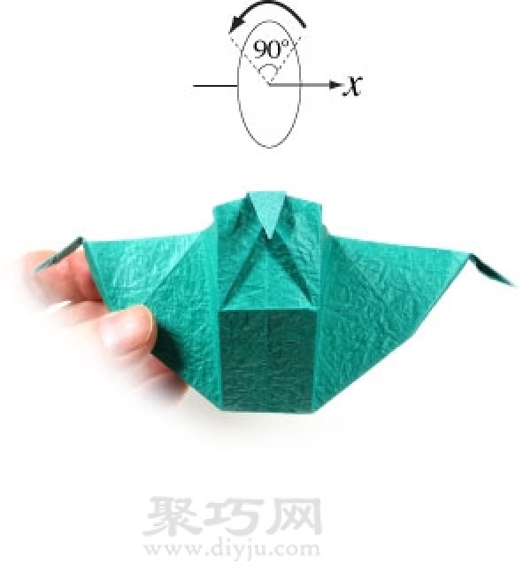 Simple illustration of origami cross paper box