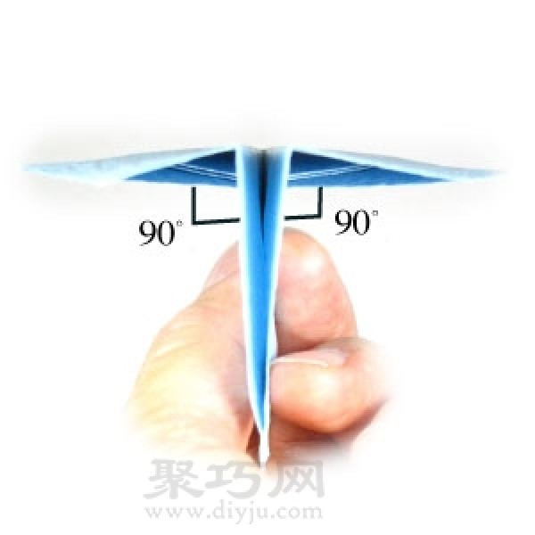 Origami airplane steps with brief description