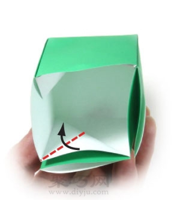 Origami cube box illustration simple illustration