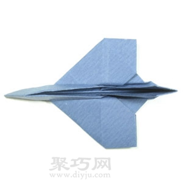 Simple origami fighter folding steps