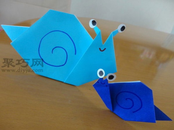 Snail folding method: teach you how to fold cute paper snails