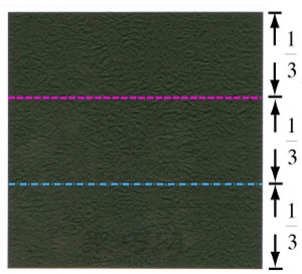 Basic origami folding method: 3x3 square