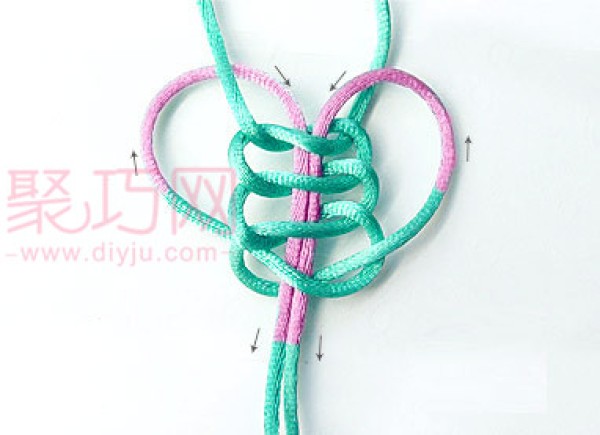 Introductory Tutorial on Chinese Knot: Illustration of How to Knit the Caijing Knot