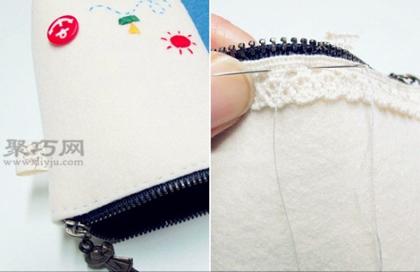 Handmade fabric cosmetic bag tutorial teaches you how to DIY fabric cosmetic bag