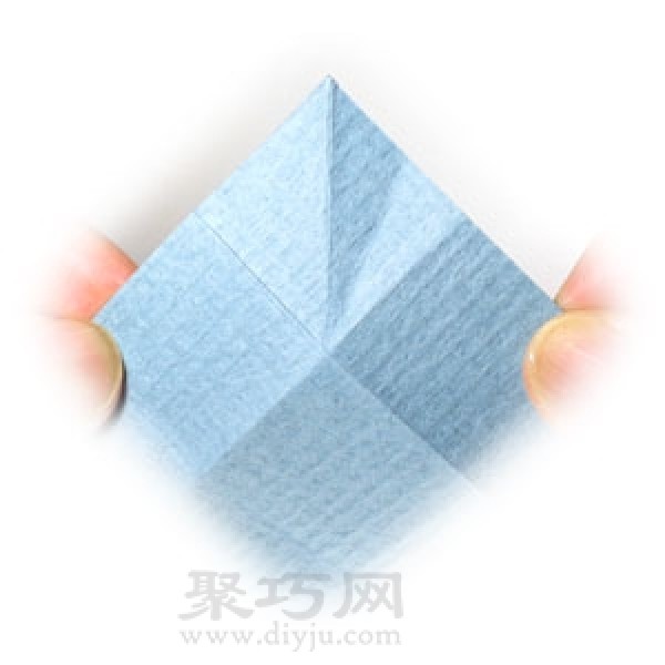 Simple origami square plate folding method