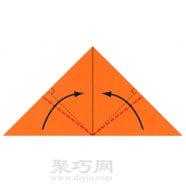 Illustration of how to fold handmade origami tiger head