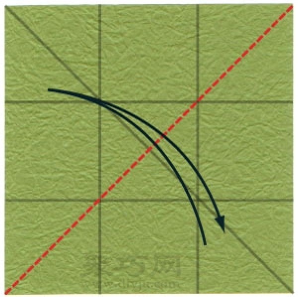 Illustration of the steps of folding a three-dimensional origami box