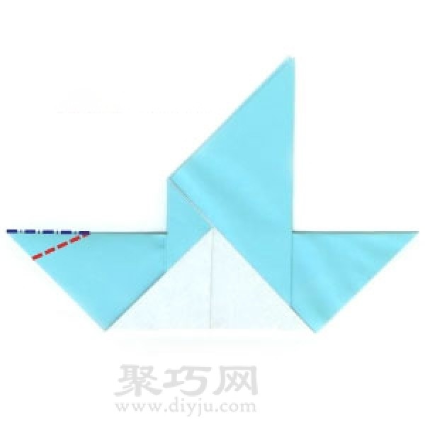 Illustration of the steps for making origami pigeons