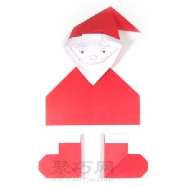 Simple Santa Claus Origami Simple Illustration