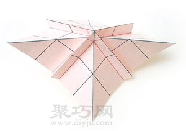 Rose Origami Steps Illustration