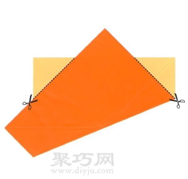 Basic origami folding method: folding square paper into regular octagon