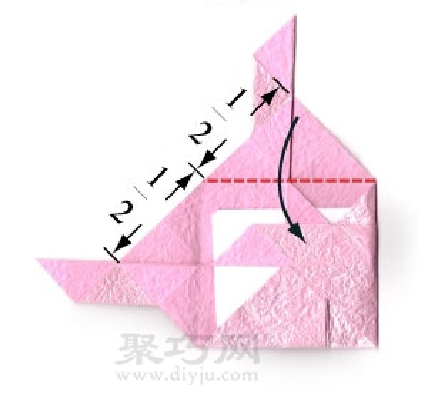 Origami Diamond Envelope Steps Illustration