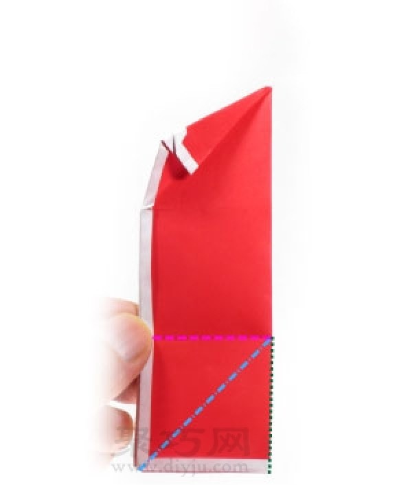 Santa Claus origami three-dimensional tutorial teaches you to fold a standing Santa Claus