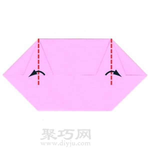 Simple folding method of handmade origami wallet