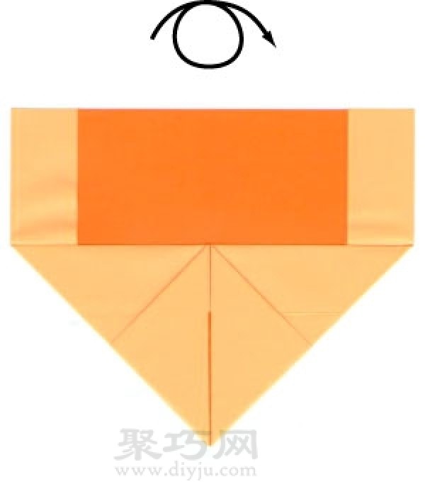 Illustration of how to fold a handmade origami bowl for children