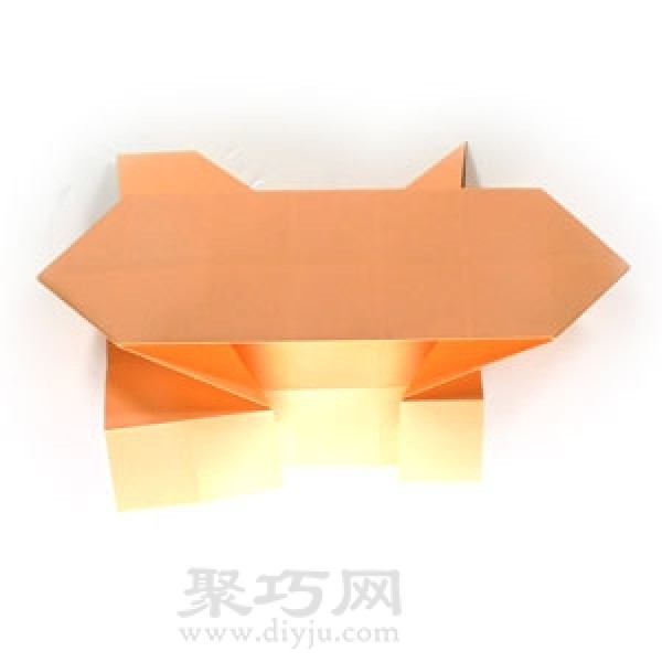 Learn to make origami three-dimensional standing puppy step by step