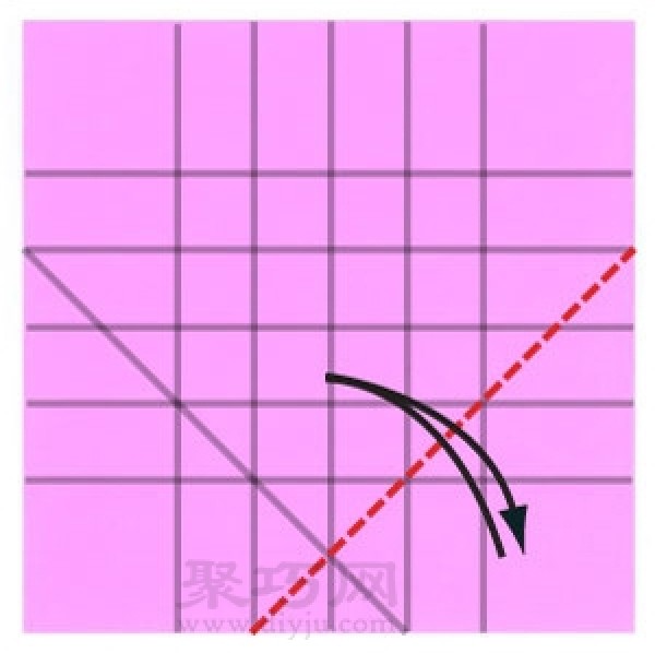 Illustration of steps for making origami pig head